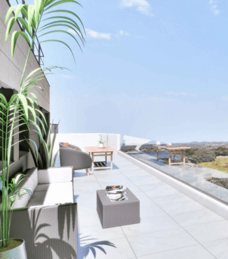 Vista de la terraza del ático