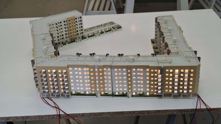 Maqueta de la promoción Canelia Cartagena expuesta en Espacio Mediterráneo
